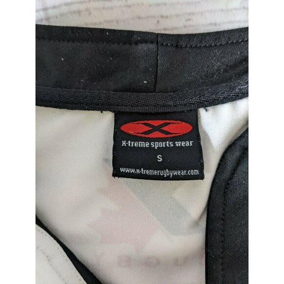 X-Treme Sports Wear Ravens Rugby Jersey Knit Red White Black Short Sleeve Size S - Picture 6 of 8